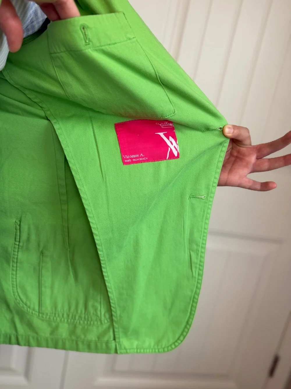Vicomte Paris Palm Beach Lime Green Cotton Sports | Surgeon’s Cuffs | Large